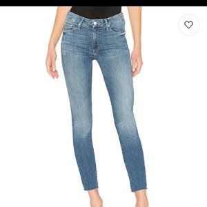 Mother Jeans Looker High Waisted Fray Size 28